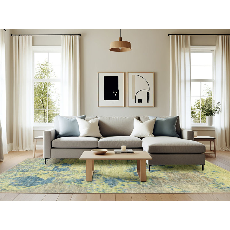 Abstract Indoor Rug, Rectangle 6' x 9'