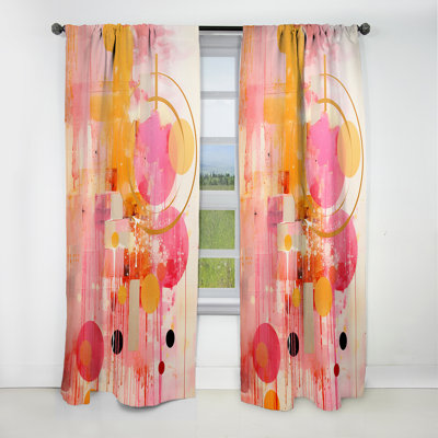 Sabelina - Collages Curtain - Blackout Abstract Curtain - 1 Panels