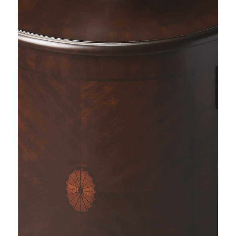 Table de bout avec rangement Lunado, Cerise