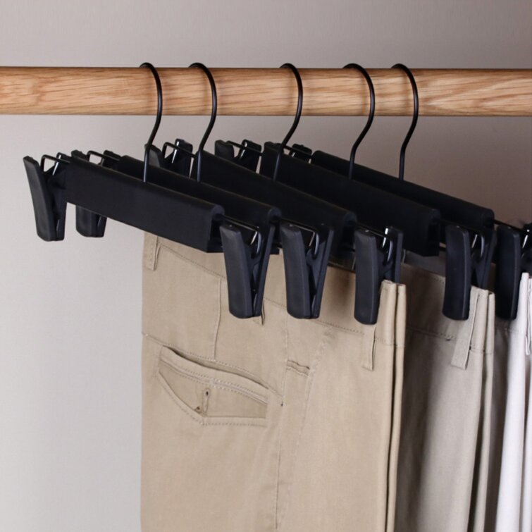Rebrilliant Ailany Plastic Hangers With Clips for Skirt/Pants