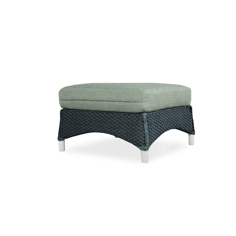 Mandalay Outdoor Ottoman, Loveboat Mint, Mink
