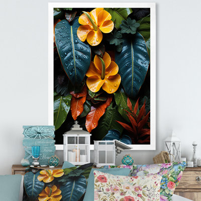 Plantes botaniques exotiques sur toile