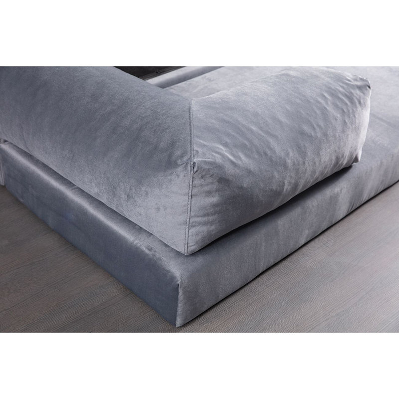 Élégant canapé-lit à 2 places, gris pâle, 78,7 po x 39,4 po x 31,5 po | Structure entièrement en mousse avec 28 mousses en mousse à densité moyenne | 100% polyester, tissu nettoyable à sec | Conception convertible polyvalente, facile à déplacer et parfaite pour les petits espaces