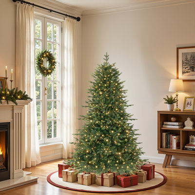 5ft Layered Dual Color Flash Bulb PE Fir Tree with Remote
