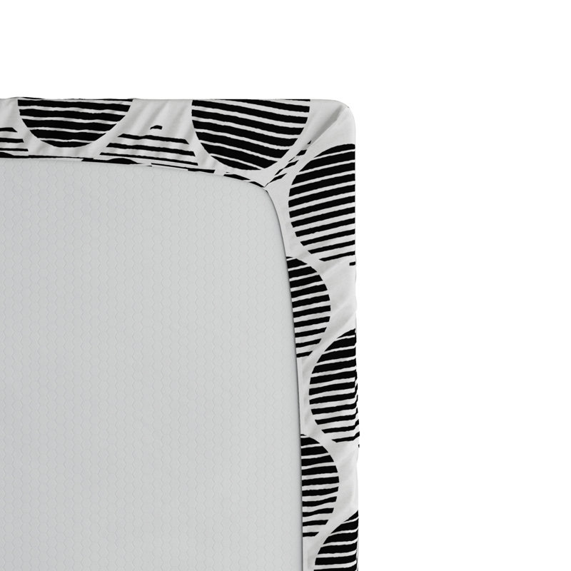 Microfiber Geometric Fitted Sheet, Full Fitted Sheet