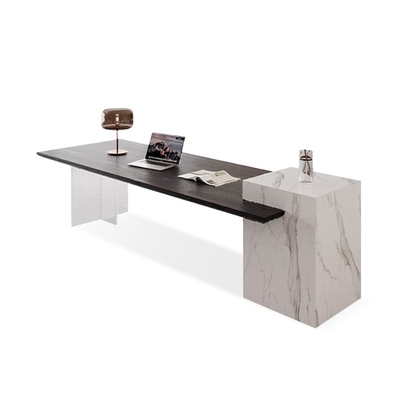 Black Rectangular Solid Wood desks, 29.53" H x 70.87" W x  23.62