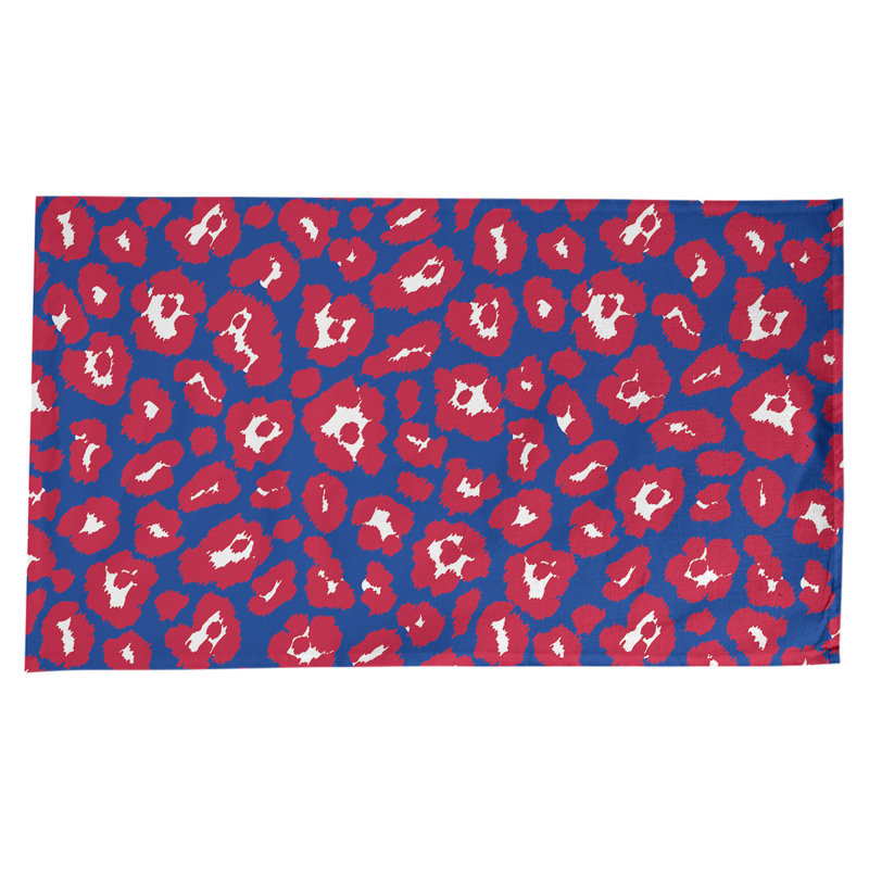 Nappe en mélange de coton à imprimé animalier, 102 po x 58 po, Mauve / noir / jaune