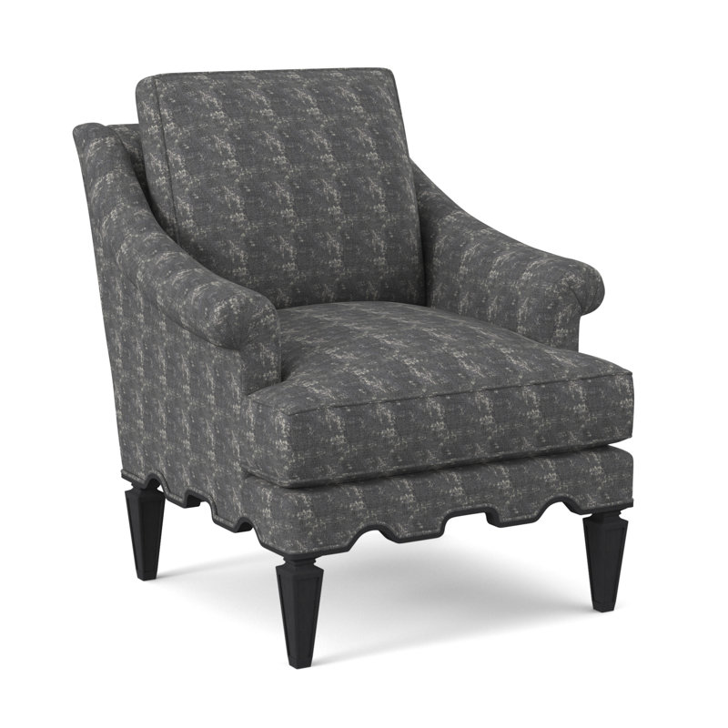 Palm Armchair, Espresso, Stepping Stones Ivory Viscose