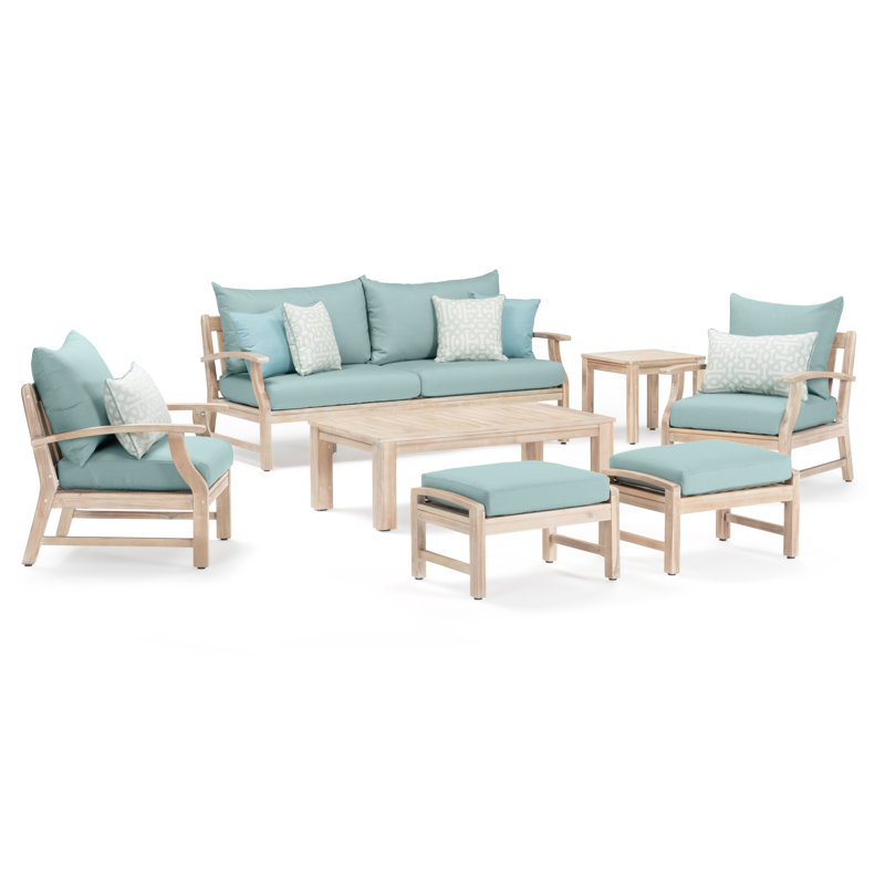 Ensemble de conversation avec canapé 7 pièces Paulet, Toile spa Sunbrella®
