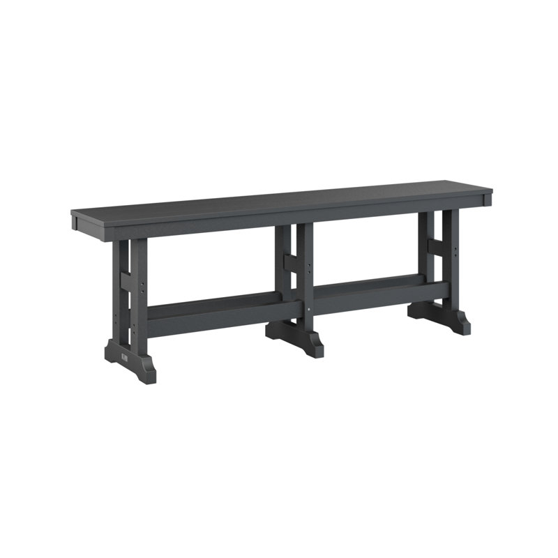 Banc de jardin d'extérieur Garden Classic, H 23 po x l 66 po x P 12,5 po, Noir