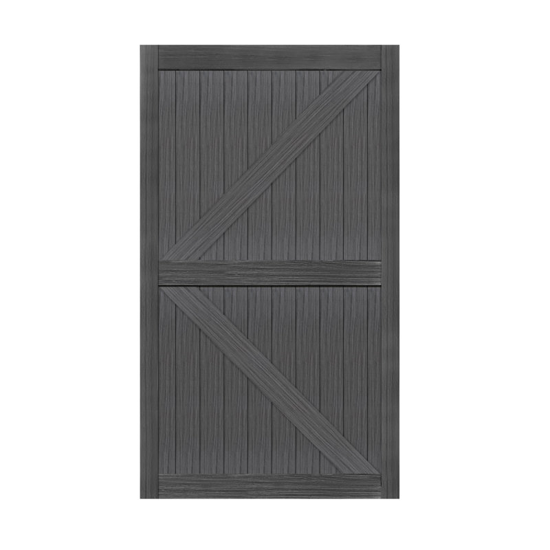 Trous pré-percés en MDF pour porte de grange Assemblage facile - Porte simple, quincaillerie non incluse, 48 po x 84 po