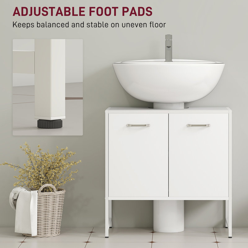 Manufactured Wood,Steel Freestanding Under Sink Cabinet