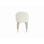Ensemble de 2 chaises d'appoint en tissu blanc Cora