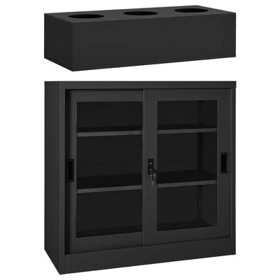 Gobeil 90cm Wide Steel Sideboard