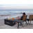 Folding Table, Storage Bin with Table, Collapsible Storage Box with Table, Organizing Containers Plastic with Wood Lid and 2 Side Doors, Stackable Organizer