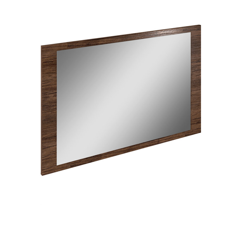 Trevino Glass Flat Mirror, 70cm H x 110cm W, Old Wood