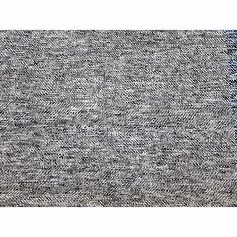Tapis à motif géométrique en laine noué à la main 9 pi x 12 pi 1 po gris 53BFF3D0C49F489A866B79EBC788E899