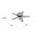 42" Builder Low Profile 5 - Blade Flush Mount Ceiling Fan with Pull Chain and Light Kit Included