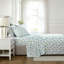 Literie 4 pièces imprimée Lenox, draps doux et confortables, imprimés élégants, entretien facile, certifié OEKO-TEX, bleu prairie papillon, 1 place-134023904-134023907