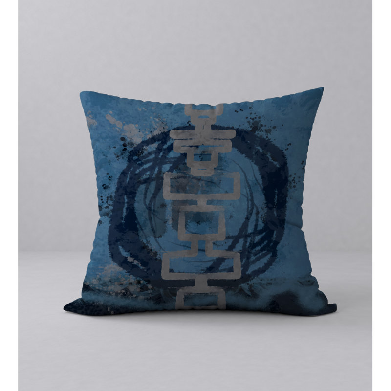 Chic Abstract Reversible Throw Pillow, 18" x 18"
