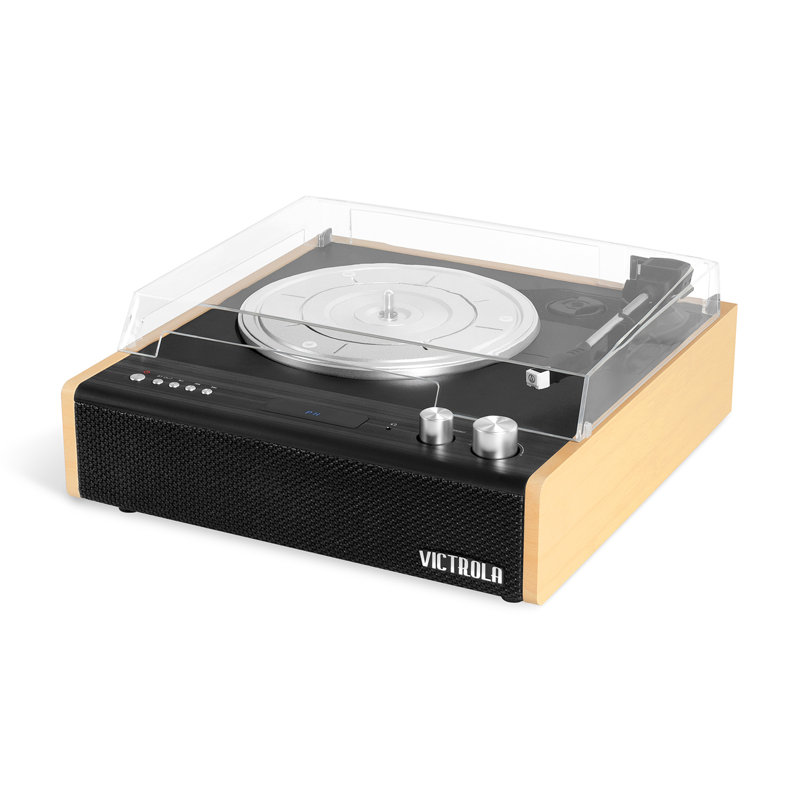 Victrola Eastwood Bamboo 3-Speed Bluetooth Turntable with Speakers