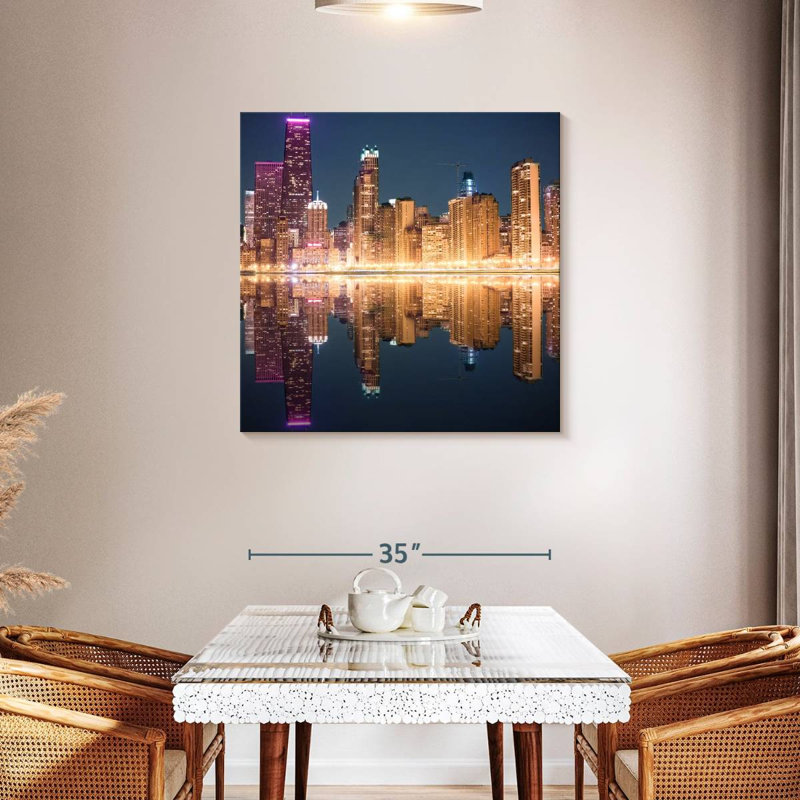 Nicci Chicago Golden Lights, H 36 po x l 36 po