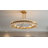 Jackeline  8 - Lights 24'' Antique Brass Modern Chandelier Style Circle Semi Flush Mount Lighting Fixture For Living Room-1284857514