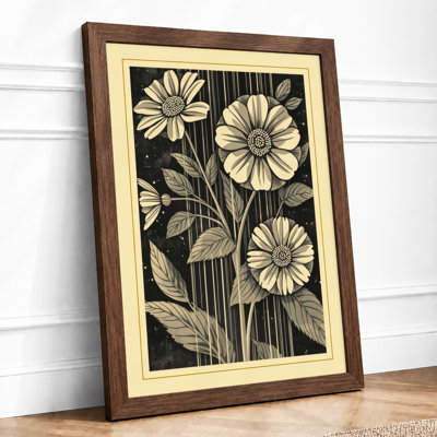 Daisy Study Botanical - Framed Print
