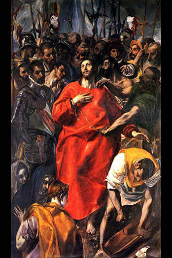 Disrobing de christ-imprimé, H 30 po x l 20 po x P 1,5 po