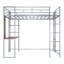 Lit mezzanine double en métal-575785275