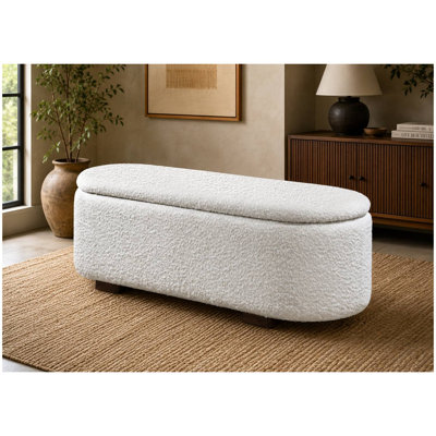 Banc de rangement Modern Bouclé