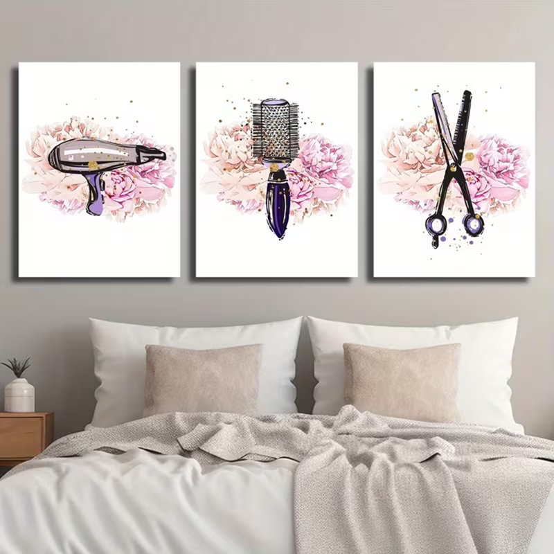 3 Piece Wrapped Canvas Wall Art, 45 cm H x 90 cm W