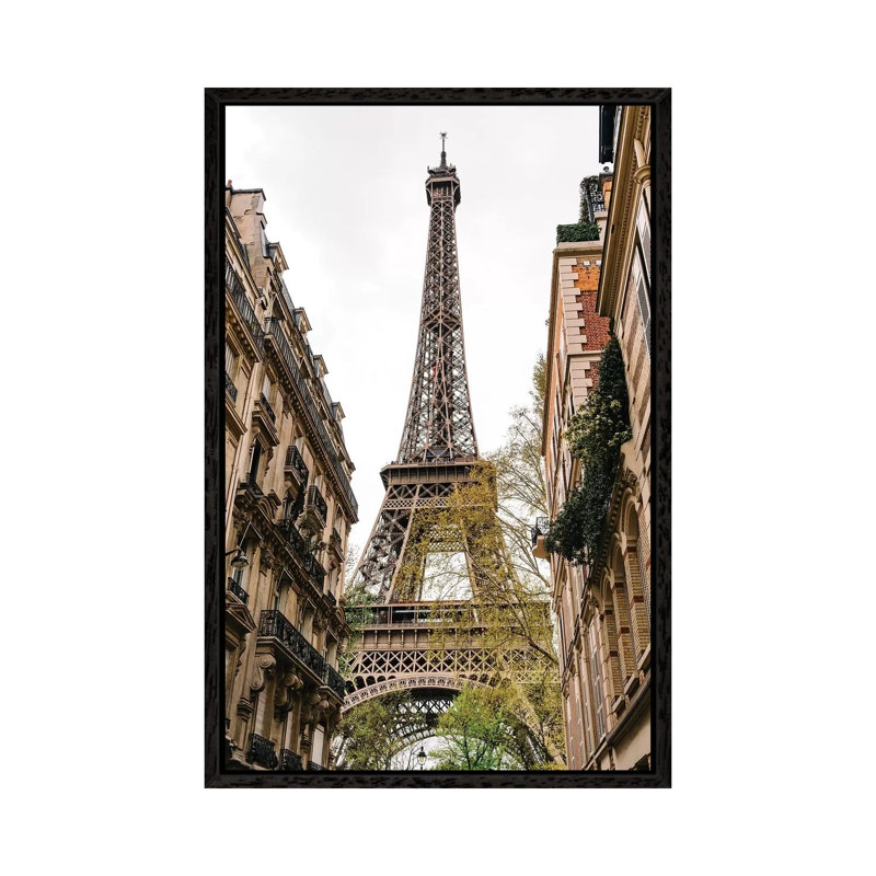 Eiffel Tower IV by Bethany Young - Print on Canvas, 66.04cm H x 45.72cm W x 3.81cm D, Black Framed