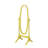 Traditional Queen Anna Style Wood Floor Cheval Mirror, Yellow Finish