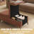 59.1" Dark Brown Faux Leather Ottoman with Storage-1688208461-1689785632