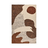 Hesperia 2x3 Hand Woven Wool Fabric Cedar Rust Pattern Rug