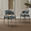 Chaise de salle à manger rembourrée à dossier en polyester Aadian-769111277