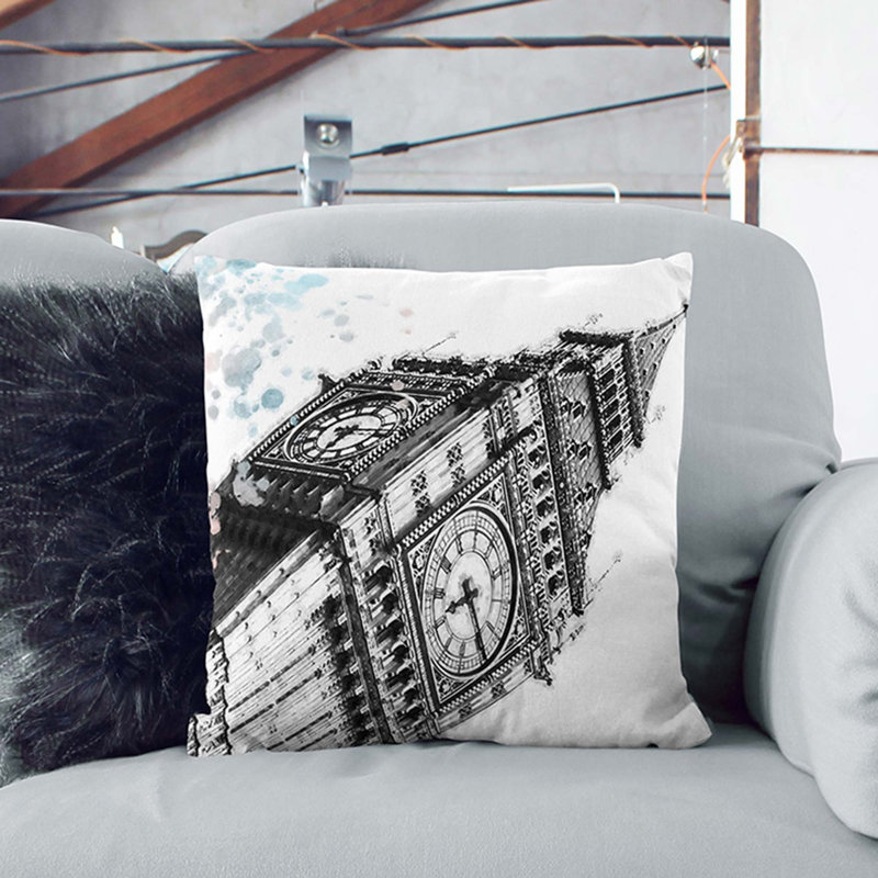 Square Throw Cushion, White, 40 x 40 cm