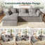 Canapé modulaire en nuage de 112 po avec repose-pieds profond Bonord-959590332