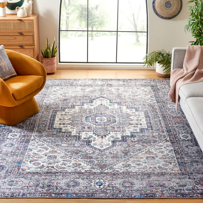 Tapis beige / gris à motif de zébrures M / l 198 Ziebarth, Rectangle 8 pi x 10 pi