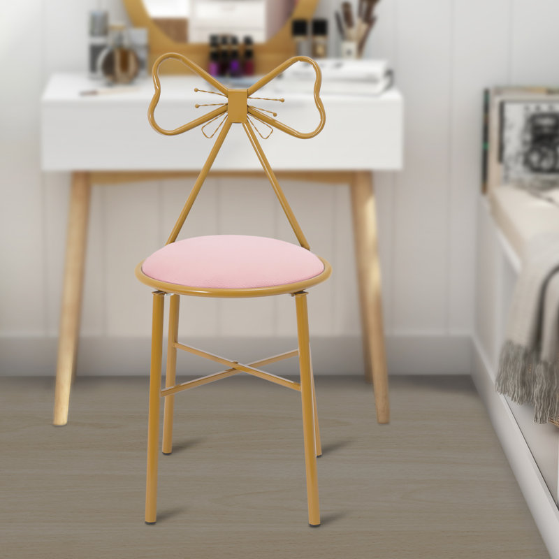 Fauteuil à dossier papillon 13,39 po, Rose, Polyuréthane