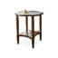 Modern Solid Wood + Glass End Table-119475811