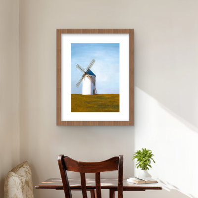 Big Windmill - Farmhouse Framed Matted Print for Decor