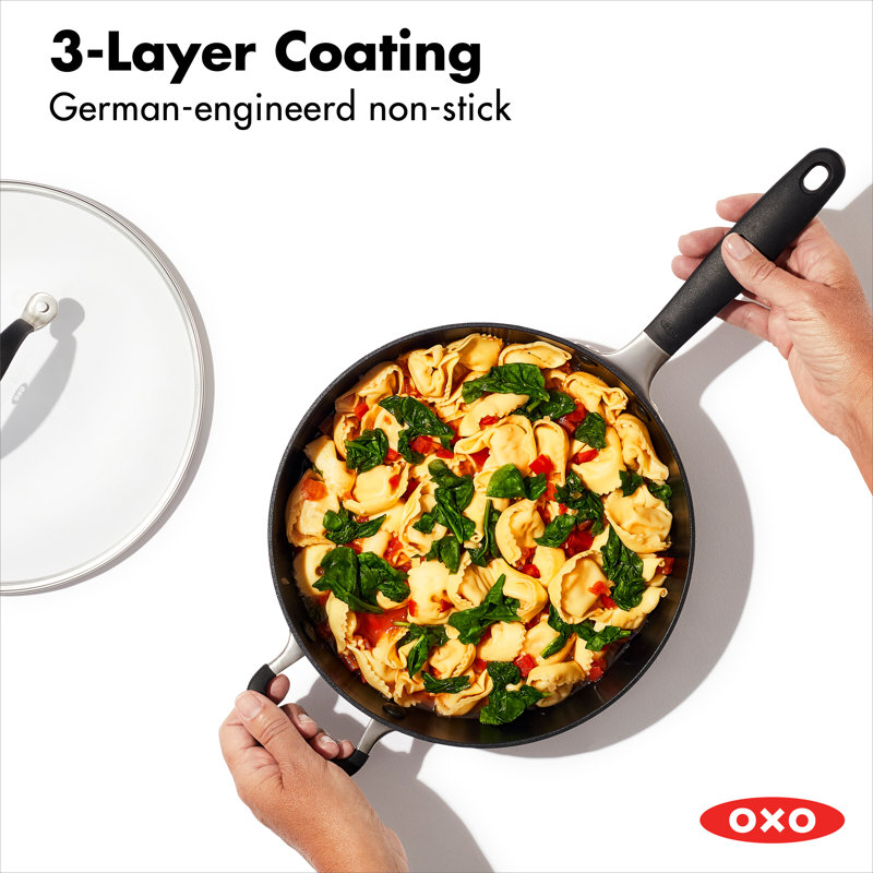 OXO 7 in. Non Stick Hard-Anodized Aluminum Saute Pan with Lid