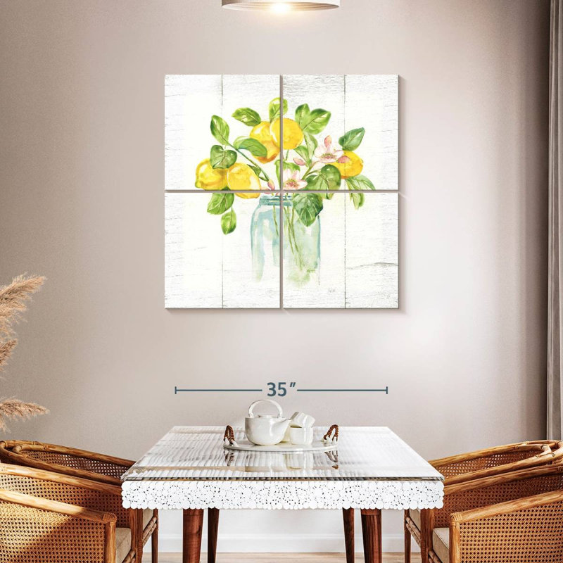 Yarlin Lemon Branches I, 38" H x 38" W