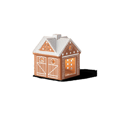 Gingerbread Lighthouse Christmas Stall H 4.5" Brown