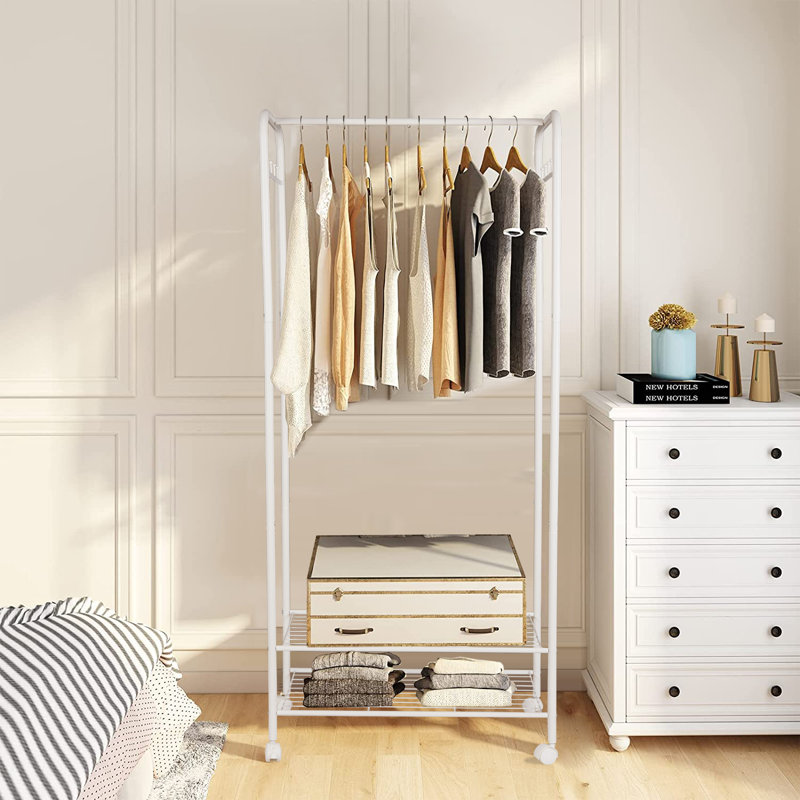 Dontrail 27.5'' Metal Rolling Clothing Rack