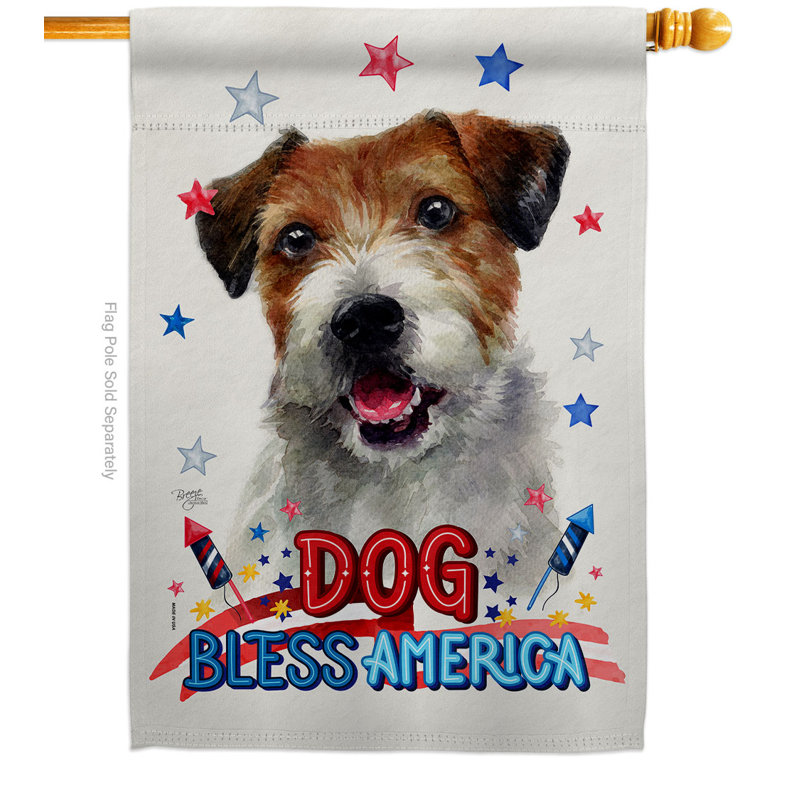 Drapeau de maison Patriotic Parson Russell Terrier