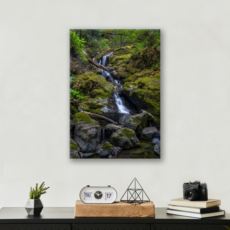 River Flow Print Wall Art - Nature Landscape Poster - Flowing River Scenic Artwork - Forest Mountain Water View Print - Rustic Cabin Home Decor - Minimalist Nature Wall Art - Calm Outdoor Inspired Gift