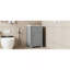 Meuble-lavabo de 20 po avec lavabo, armoire de salle de bain avec porte à fermeture douce, support de rangement et tablette réglable, gris-537515100